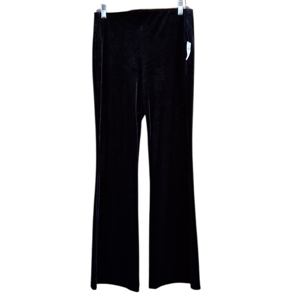 NWT Old Navy High Rise Pull On Velvet Pants Black Size Medium